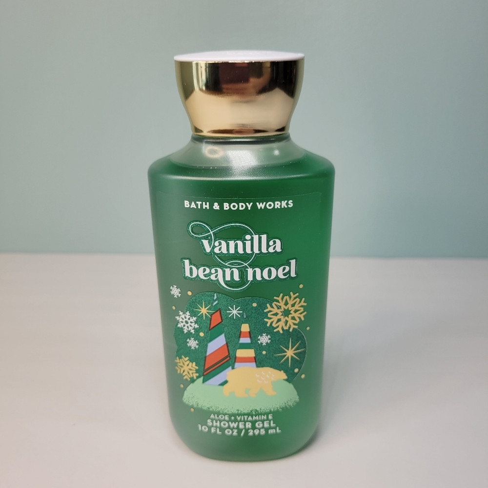 Bath & Body Works VANILLA BEAN NOEL Aloe & Vitamin E Shower Gel 10oz 2022